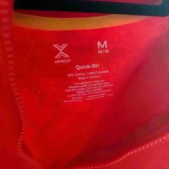 Xersion Quick-Dri 1/4 Zip Sweatshirt, Big Kid's Size 10/12, Orange - Picture 2 of 3